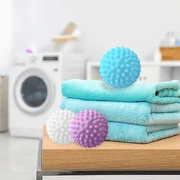 Wasmachine wasballen - Drogerballen - Drogerballen - Herbruikbaar voor het thuis wassen van kleding - 9 stuks - Wit, blauw, paars - Drie kleuren — thumbnail 4