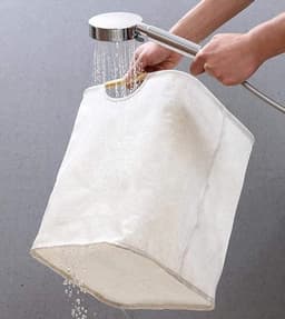 Katoen Wasmand - Waszak - Wasmand - Met handvaten - 30x30x40cm - Duurzaam - Hoge Capaciteit - Opvouwbaar -Wasbox - Organizer Kleding - Laundry Basket - Wasmanden - Vuile Klerenmand - Opbergmand - Eenvoudig — thumbnail 3