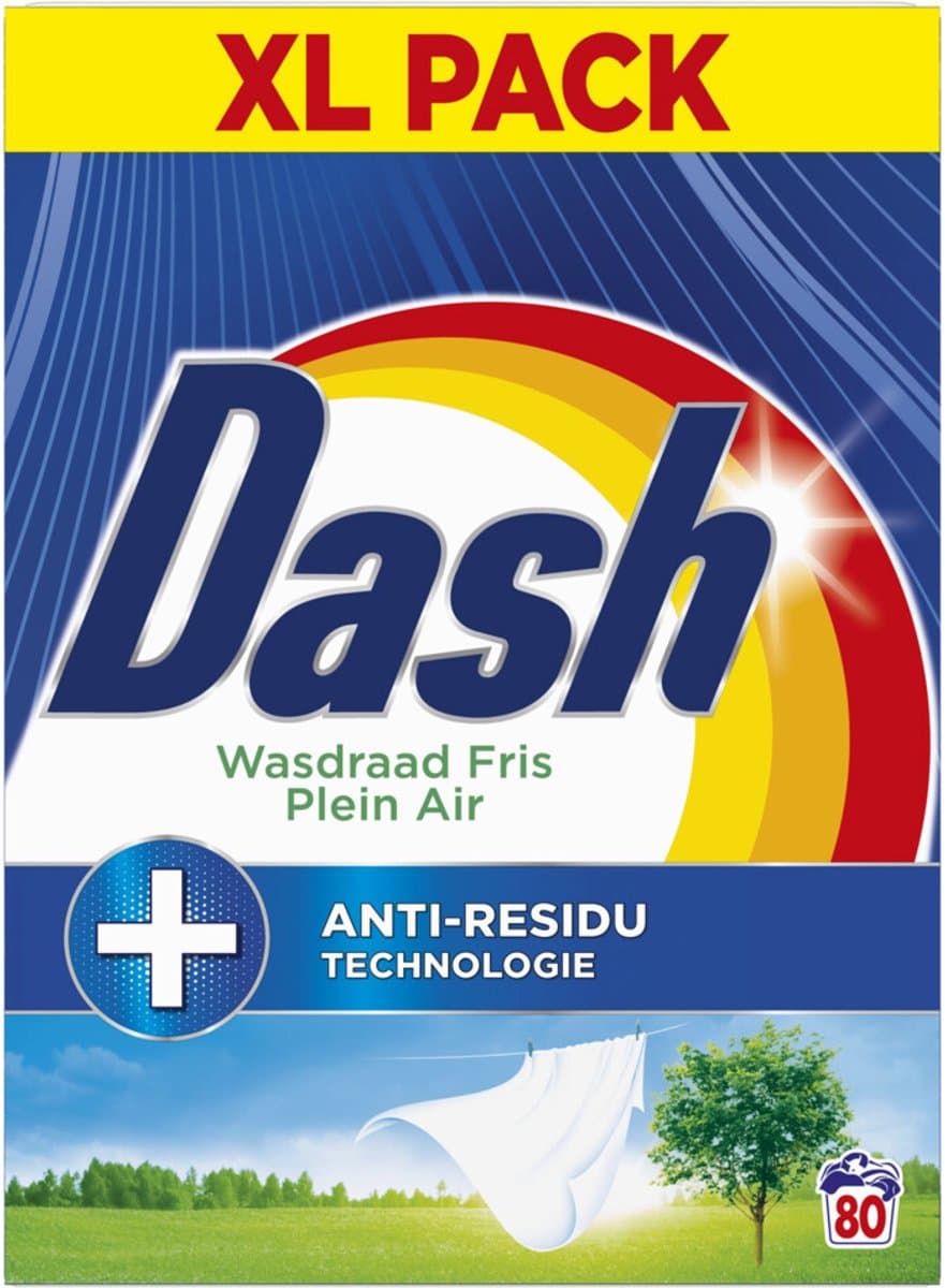 Dash Waspoeder Wasdraad Fris 80 Wasbeurten - 4,4 kg — afbeelding 1