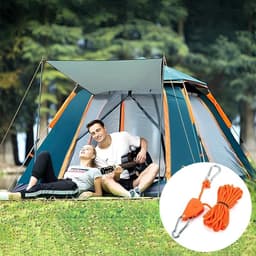 Allecto Plus - Guy ropes pakket van 4 stuks met verstelbare kabelspanner - 4 meter - Windbestendig - Reflecterende scheerlijnen - Geschikt voor tenten en zonnezeilen — thumbnail 3