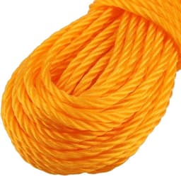 Allecto Plus - Handgeweven katoenen waslijn van 20 meter voor camping en tuin, oranje. — thumbnail 5