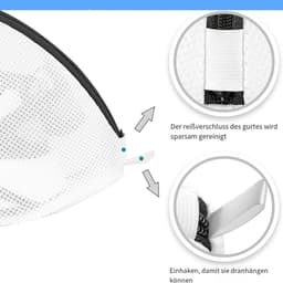 Allecto Plus - Schoenwaszak voor sneakers en sokken - 2 stuks wasnet met ritssluiting - Herbruikbare waszak voor netschoenen — thumbnail 2