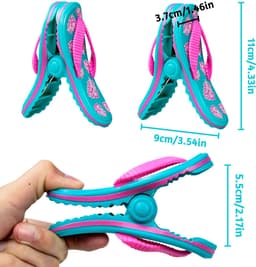 Ibenzoa® Multifunctionele Strandhanddoek Klemmen voor Terras, Zwembad en Strand, 2 Stuks — thumbnail 2