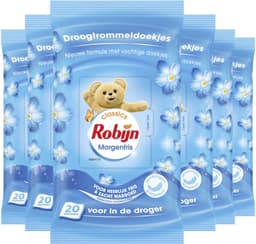 Robijn Morgenfris Droogtrommeldoekjes 6 x 20st — thumbnail 1