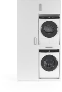 Wasophoogte® Wasmachine Kast Paris - Wasmachine verhoger - Wasmachine ombouw - 700(D)*1265(B)*2350(H) mm - Wit — thumbnail 1