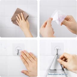 TOVBMUP Wasmand - Mesh wasmand - Opbergmand - Hangend - Opvouwbaar - voor thuis, hotel, reizen, kamperen - Wit + grijs - 2 stuks — thumbnail 3