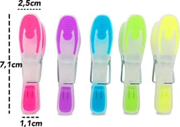 Wasknijpers, krant, set van 50 wasknijpers, wasknijpers van stevig plastic met softgrip gedeelte, plastic poot voor waslijn, droogmolen of wasrek, plastic wasknijpers — thumbnail 2