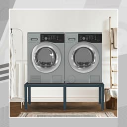 WassiStand Wasmachine Verhoger met Anti-Slip & Grip – Wasmachine Kast en Ombouw – Verhoging voor Wasmachine, Vaatwasser, Koelkast, Vriezer en Droger – Witgoed Verhoger Inclusief 6 Dempers – Roestvrij – Maximaal 750 kg – 122x61x34cm - Grijs — thumbnail 2