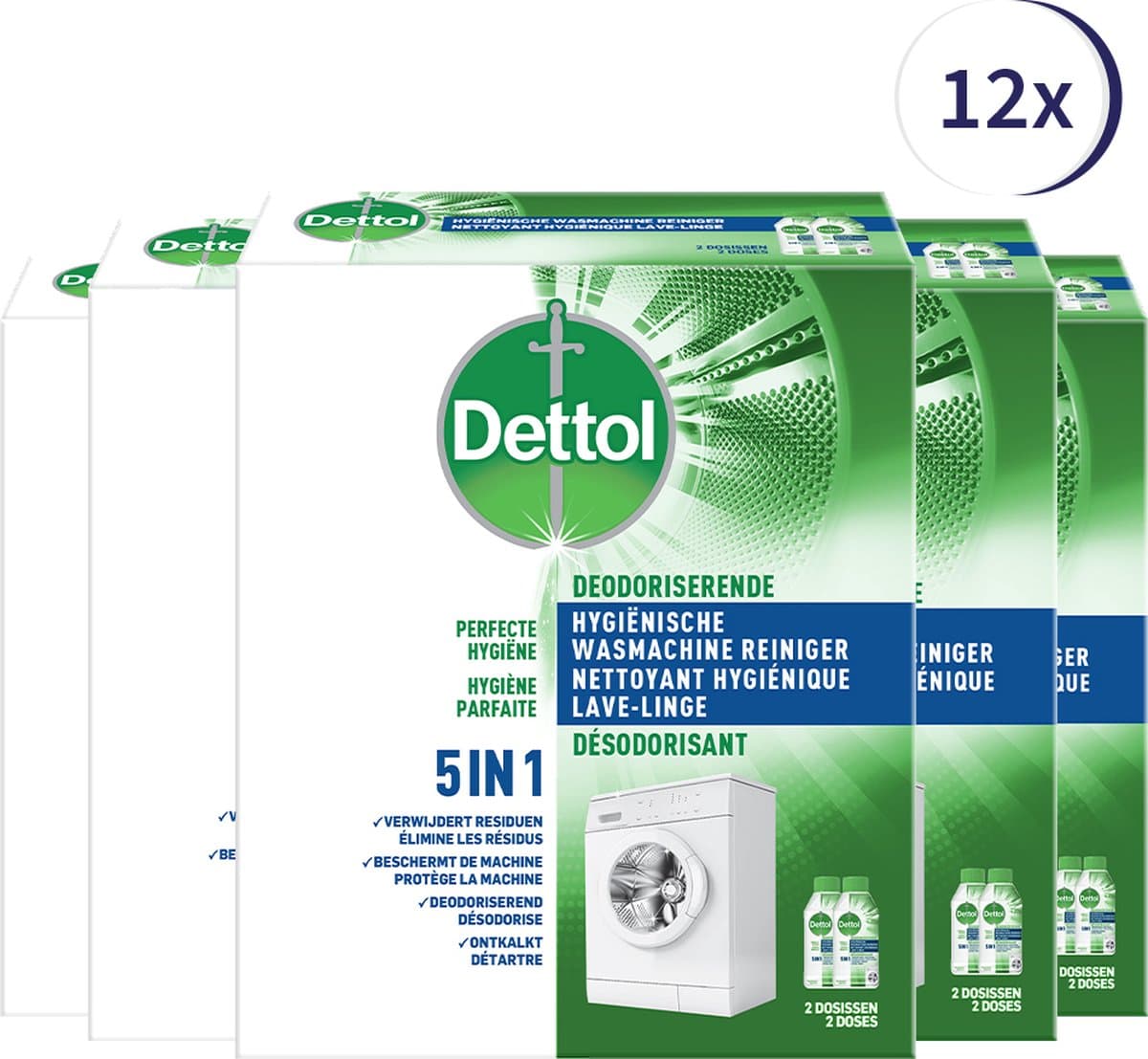 Dettol Washing Machine Cleaner Duo - 12 Stuks - Voordeelverpakking — afbeelding 1