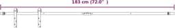vidaXL - Ophangset - voor - minischuifdeur - 183 - cm - koolstofstaal - wit — thumbnail 2