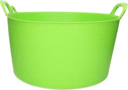 Plasticforte flexibele emmer/kuip - groen - kunststof - rond - 26 liter - 49 x 44 x 27 cm - wasmanden - tuinafval - speelgoed — thumbnail 2