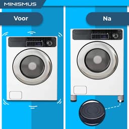Minismus Wasmachine Verhoger Set van 4 stuks - Zwarte demper Pads - Antislipmatjes - 8,5 CM -Antislip Wasmachine Voeten - Trillingsdempers Wasmachine - Geluidsdemper Wasmachine - Anti Vibratie Wasmachine - Anti Vibratie Pads - Wasdroger Verhoger — thumbnail 5