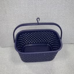 Wasknijpermand - Wasknijpermandje - Met 24 Wasknijpers - 3 Liter - 22,5 x 15 x 14 cm - Donker Blauw — thumbnail 3