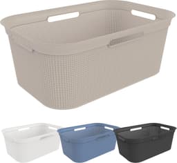 Rotho wasmand kunststof Brisen 41 liter cappuccino flexibel design — thumbnail 5