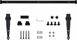 vidaXL - Ophangset - voor - minischuifdeur - 152 - cm - koolstofstaal — thumbnail 3