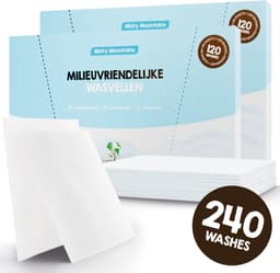Mr. Green Mind Wasstrips ECO 240 Wasbeurten fris Misty Mountains Wasmiddel Milieuvriendelijke Wasstrips Wasmiddel Voordeelverpakking incl. wasverzachter — thumbnail 1