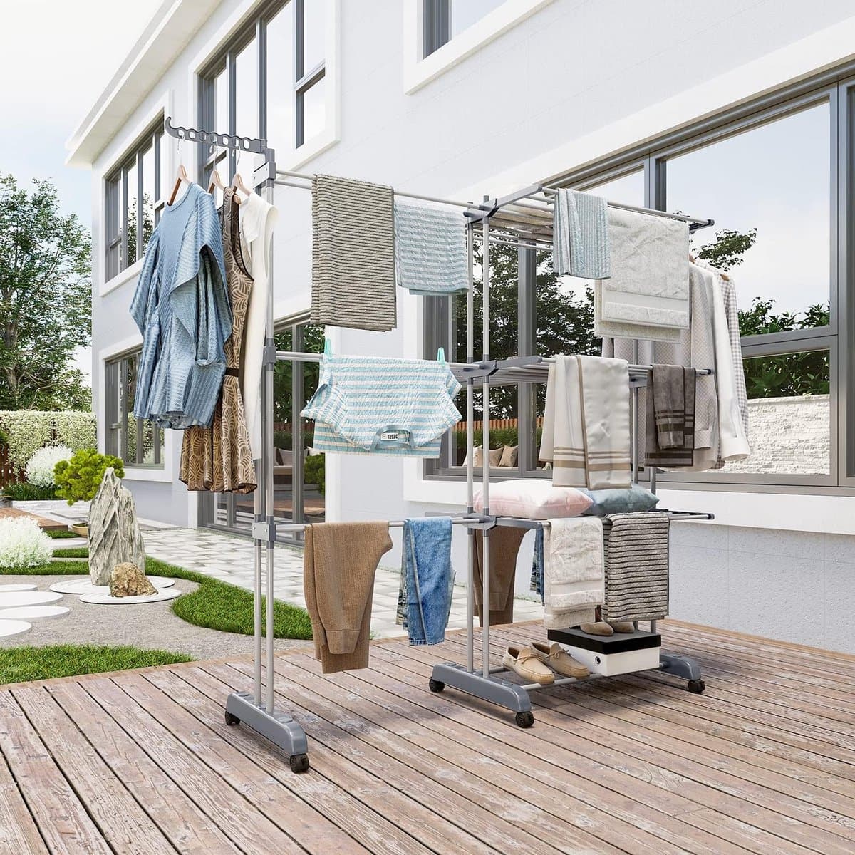 Luxe wasrek – droogrek – inklapbaar - wasdroogrek — afbeelding 1
