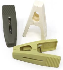 Wasknijpers ophangmandje met haak - groen - en 80x gekleurde wasknijpers van 6 cm - was ophangen — thumbnail 2