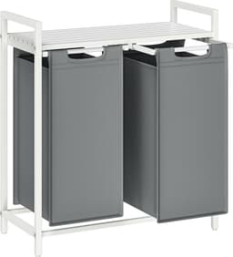 Wasmand met 2 x 46 liter capaciteit en legplank 73 x 33 x 72 cm — thumbnail 2