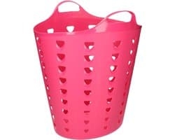 Flexibele wasmand - kunststof - 60L - roze - D38 x H47 - kuip — afbeelding 1