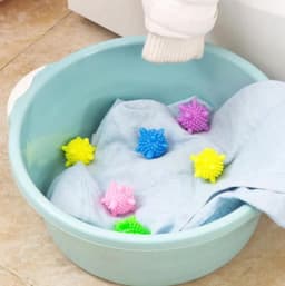 FSW-Products - 2 Stuks - Wasballen - Wasdroogballen - Drogerballen - Wasdroger Bal - Wasbol - Was Bal - Wasbal - Anti-haar - Haar Opvanger - Anti-Pluis - Pluisballen - Willekeurige kleur — thumbnail 5