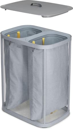 Joseph Joseph Tota Wasmand - 2 Compartimenten – Was Sorteren – 90 Liter - Grijs — thumbnail 5