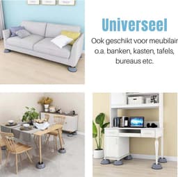Thuys Wasmachine Dempers - Wasmachine Verhoger - Trillingsdempers - Anti Slip Trilmat - Schokdempers - Anti Trillingsmat - 4 Stuks - Grijs — thumbnail 4