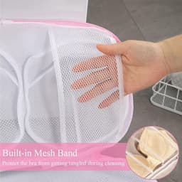 Beschermende Waszak Set - voor BH's en Delicaat Textiel - Voorkomt Beschadiging in de Wasmachine - Voor Vormbehoud - Wastas - Roze - 33 x 20cm - 2 Stuks — thumbnail 2
