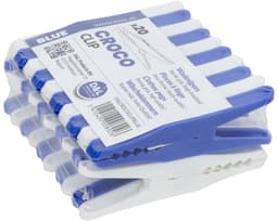 D&L Croco Wasklemmen | Wasknijpers - 20 Stuks - Blauw — thumbnail 1