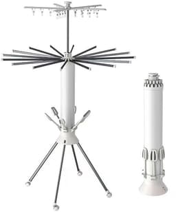 Kledingrek - 360° Roterend Octopus– RVS Staand Droogrek – Vouwbaar voor Balkon, Slaapkamer en Woonkame — thumbnail 1