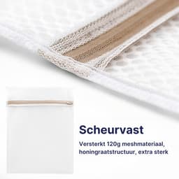 Pure Laundry Club XL Waszakken - Set van 2 Stuks – Groot (50x60 cm) - Extra Grote Wasnetten met Ritssluiting & Beschermflap - Supersterk Anti-Scheur Mesh - Waszakken voor Wasgoed (Truien, Broeken & Schoenen) — thumbnail 4