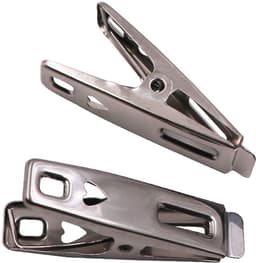 20 stuks - Platte clip roestvrij staal clip - vast winddicht - geschikt voor thuis wasknijpers om dekbedden te drogen - love small platte clip (veer roestvrij staal) - zilver — thumbnail 4
