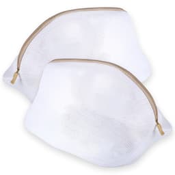 Peysaitr - Waszak - Wasschoenen zakken - Met rits - bescherming - wasmachine - reisopberger - ademend net - wit - 40x24x24cm - 2 stuks — thumbnail 1