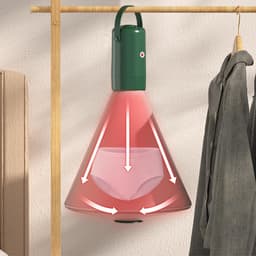 Elektrische kledingr, draagbare r machine - Klein opvouwbaar Low Noise Tumble Dryer Huishouden - Multifunctionele draagbare elektrische droogmachine met tas was de wasruimte — thumbnail 2
