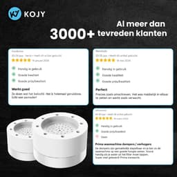 KOJY Wasmachine Trillingsdempers - Verhoger - 8 Stuks - Stapelbaar - Wit - voor Wasmachine en Wasdroger — thumbnail 3