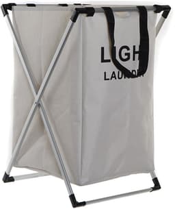 Benson Wasmanden set - 2x 60 Liter compartiment - Light / Dark - 39 x 38 x 60 cm - aluminium frame — thumbnail 5