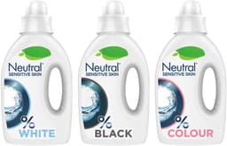 Neutral 0% - Vloeibaar Wasmiddelpakket - Wit + Zwart + Kleur - Parfumvrij - Voordeelverpakking - 3 flessen - 60 wasbeurten — thumbnail 1