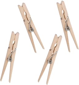 Urban Living Basic plus Size wasknijpers - 120x - bamboe hout - 8 cm - was ophangen — thumbnail 4