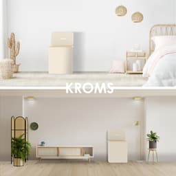 KROMS Wasmand 3 vakken - Beige - Inclusief NL & ENG labels - Wassorteerder bamboe - Laundry basket - Wasmand met deksel - 145 L — thumbnail 5