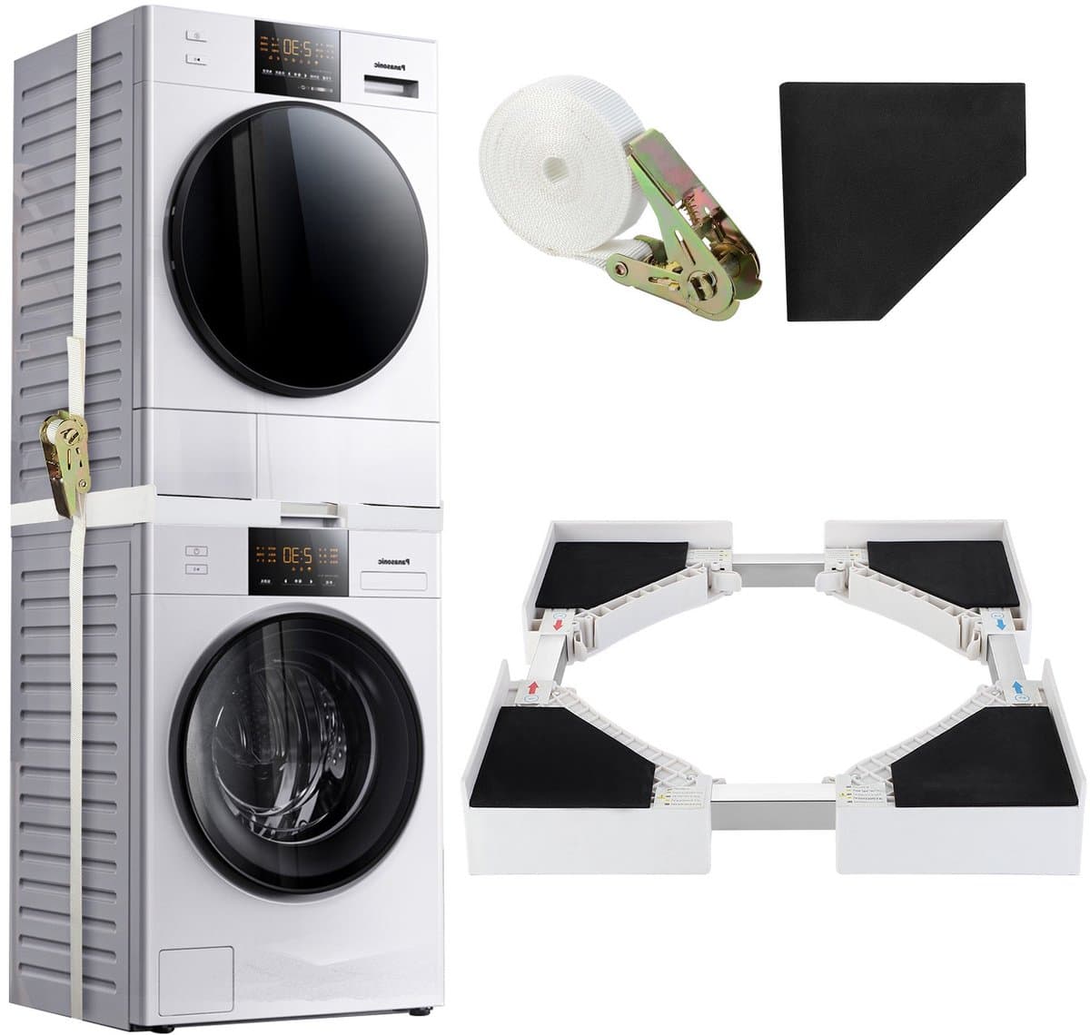 Garpex® Tussenstuk Wasmachine Droger – Stapelkit Wasmachine Droger - Universeel Verstelbaar — afbeelding 1