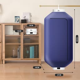 Uten Draagbare Elektrische Droger GR889-3 - Ophangbaar Design - Warmtepompdroger - 600 W - Timer 2.5H/3H/5H - Mini Wasdroger - Tot 3kg Wasgoed - Hoogte 100 cm - Blauw — thumbnail 2