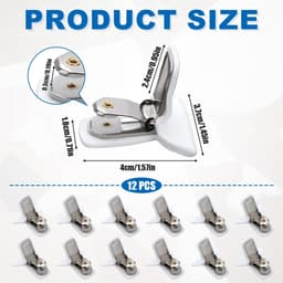 Dekbedclips - 12 Stuks - 3.5*4*1.7cm - Stevige Dekbedclips - Stevige Dekbed Klemmen - Dekbedovertrek Clips - Deken Clips - Voorkom dat beddengoedaccessoires verschuiven - Snelle installatie - Hoogwaardig metaalmateriaal - herbruikbaar — thumbnail 2