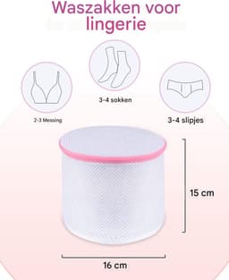 QTTVBTNA -BH Waszak Set – 4 Stuks – Met Steunring & Verborgen Rits – 15x16cm – Bescherming voor Lingerie & Ondergoed — thumbnail 5