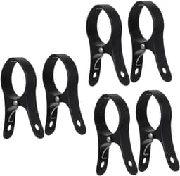 Pak van 6 windbestendige wasknijpers - zwarte strandhanddoekclips - kinderstrandhanddoek - keukenhouder - keukenclips - wasknijpers voor het drogen van sokken - aluminiumlegering zwart — thumbnail 1