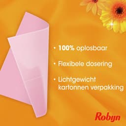 Robijn - Wasmiddeldoekjes - Color - 100% oplosbare doekjes in een kartonnen verpakking - 4 x 16 wasstrips — thumbnail 5