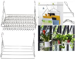 RVS Balkon Droogrek - Opvouwbaar - Voor Sokken, Handdoeken en Bh's - 40 cm zonder clips — thumbnail 5