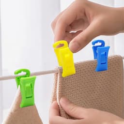 10 stuks - 10 stuks - Antislip waslijnknijpers - Waslijnknijpers - Sokkenklemmen - Sokkenklemmen voor wasmachine en droger - okkenhouders en sokkenclips - Sokkenklemmen voor wasgoed — thumbnail 3