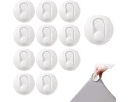 12 stuks Dekbedpinnen - Bed Sheet Holders - Quilt Clips - Dekbedovertrek Clips - Attachment Comforter - Quilt Fixing Clips - Om rommelige lakens te organiseren - Wit