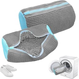 QTTVBTNA -2 Stuks Schoenwaszak voor Wasmachine – Herbruikbare Wastas met Verborgen Rits, Anti-Vervorming & 360° Bescherming – Waszak voor Alle Schoenmaten en -Soorten, Grijs — thumbnail 1