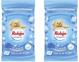 Robijn Droogtrommeldoekjes - Morgenfris - 2 x 20 Doekjes — thumbnail 1